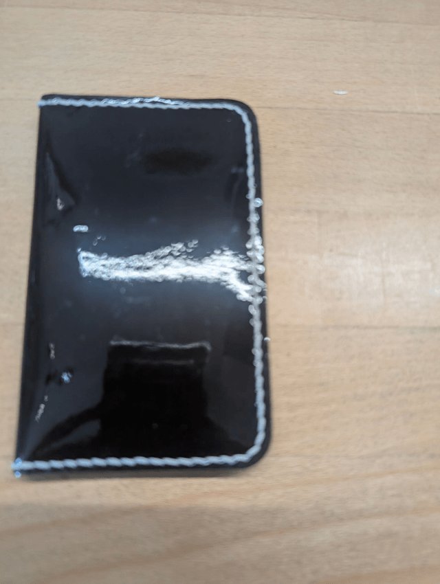 Porte-cartes en cuir.